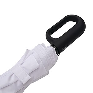 Automatic open/close windproof pocket umbrella, white