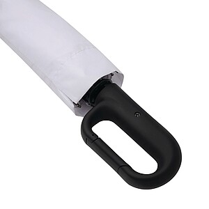 Automatic open/close windproof pocket umbrella, white