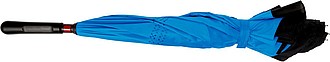 Automatic, reversible, twin-layer umbrella