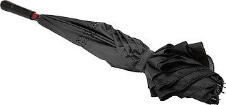 Automatic, reversible, twin-layer umbrella