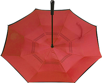 Automatic, reversible, twin-layer umbrella