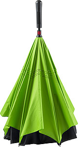 Automatic, reversible, twin-layer umbrella