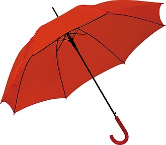 Automatic umbrella, plastic handle, red