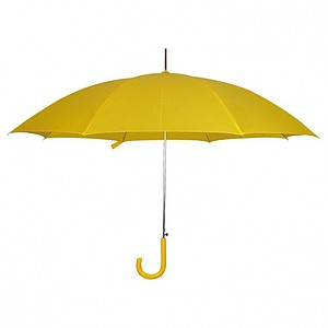 Automatic umbrella, plastic handle, yellow