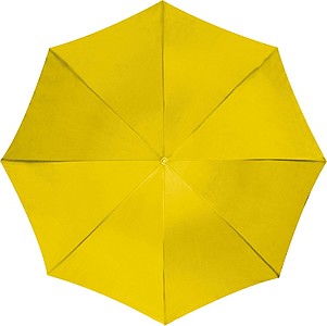 Automatic umbrella, plastic handle, yellow