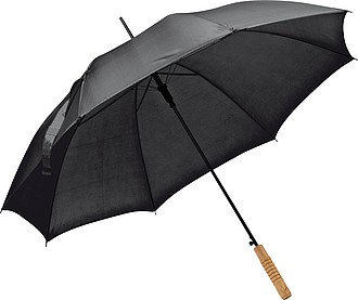 Automatic walking-stick umbrella, black