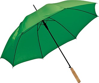Automatic walking-stick umbrella, green