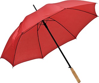 Automatic walking-stick umbrella, red
