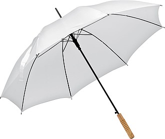 Automatic walking-stick umbrella, white