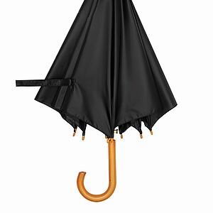 Automatic woodens umbrella, black