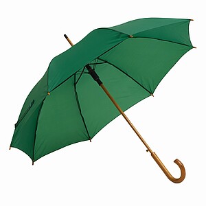 Automatic woodens umbrella, green