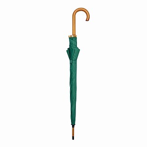 Automatic woodens umbrella, green