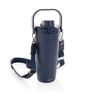 Avira Ayala RCS re-steel duosip lockable crossbody tumbler, navy