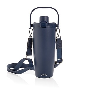 Avira Ayala RCS re-steel duosip lockable crossbody tumbler, navy