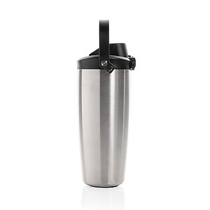 Avira Ayala RCS re-steel duosip lockable crossbody tumbler, silver