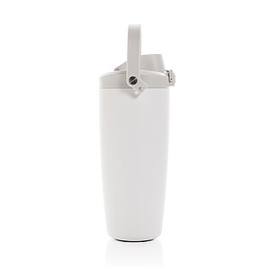 Avira Ayala RCS re-steel duosip lockable crossbody tumbler, white