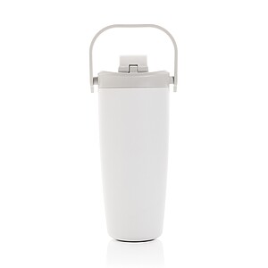 Avira Ayala RCS re-steel duosip lockable crossbody tumbler, white