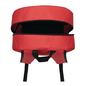 Backpack made of recycled polyester, red