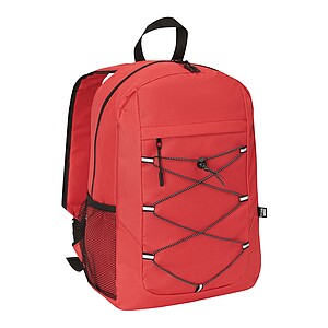 Backpack made of recycled polyester, red