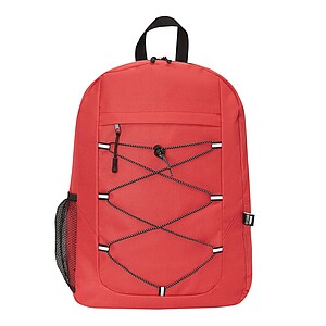 Backpack made of recycled polyester, red