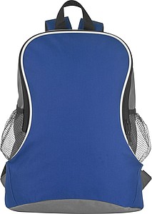 Backpack with side compartments, blue