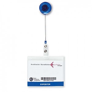 Badge holder, blue