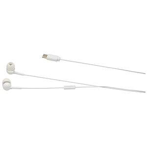 Baekdu wired Type-C headset with recycled plastic storage box, white