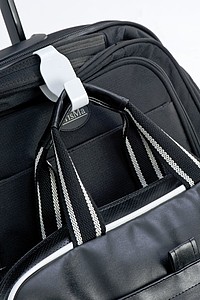 Bag holder for trolleys, white