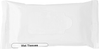 Bag with 10 wet tissues.White