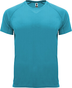 Bahrain short sleeve mens sports t-shirt, turquoise, L