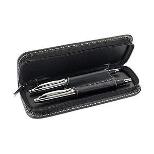 Ball pen and roller set, black