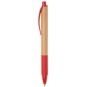 Ball pen BAMBOO RUBBER, red