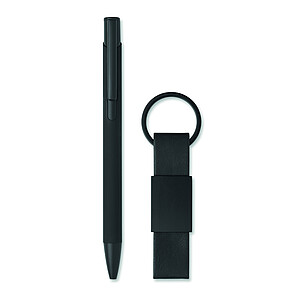 Ball pen & PU Keyring set