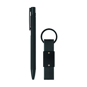 Ball pen & PU Keyring set