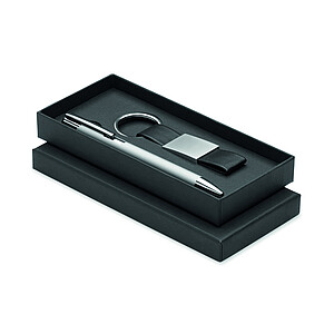 Ball pen & PU Keyring set