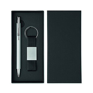 Ball pen & PU Keyring set