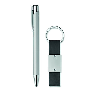 Ball pen & PU Keyring set