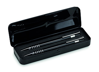 Ball pen set in metal box
