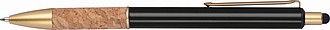Ball pen with cork grip zone