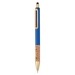 Ball pen with cork grip zone