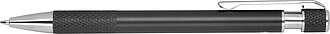 Ball pen with patterned grip zone, black