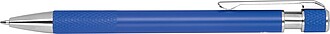 Ball pen with patterned grip zone, blue