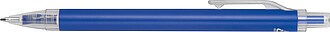 Ball pen with transparent clip, blue