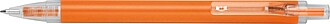 Ball pen with transparent clip, orange