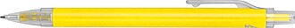 Ball pen with transparent clip, yellow