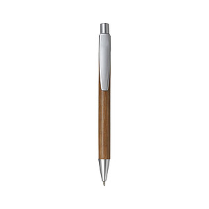 Ballpen with bamboo barrelSilver