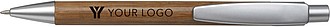 Ballpen with bamboo barrelSilver