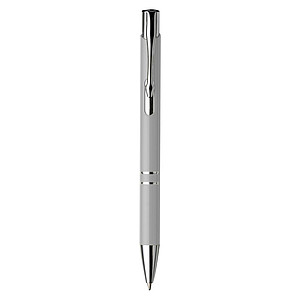 Ballpen with blue ink.Silver