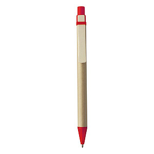 Ballpen with card barrelRed
