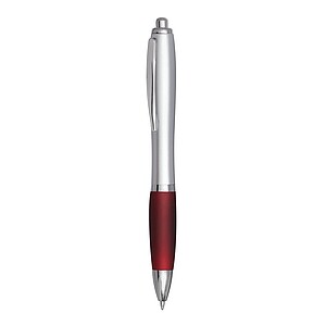 Ballpoint pen, silver|bordeaux
